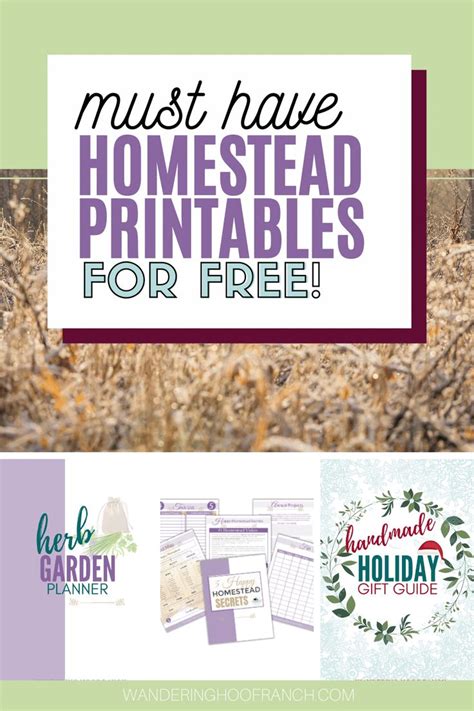 Free Homestead Printables